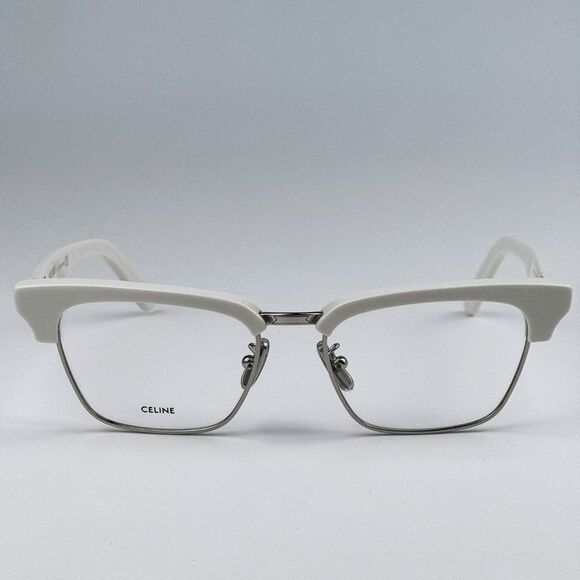 NEW Celine CL50026U 017 Matte Palladium White Geometric Women Eyeglasses main image 5